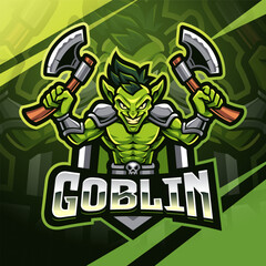 Goblin esport mascot logo design © Visink.art
