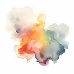 Rainbow watercolor stain