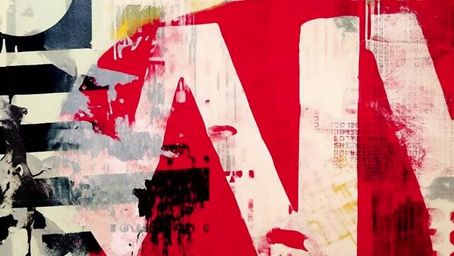 Abstract Grunge Collage Urban Paper Texture Effect Seamless Looping Animation 4k Overlay Background