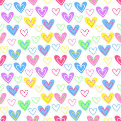 seamless background with hearts