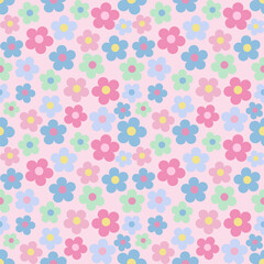 seamless background with flowers