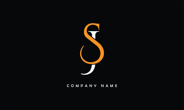 SJ, JS, S, J Abstract Letters Logo Monogram