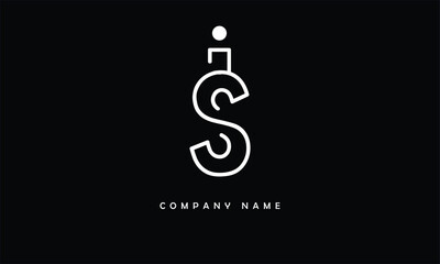 SI, IS, S,I Abstract Letters Logo Monogram