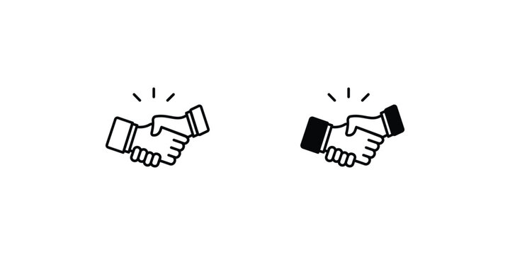 partnership icon with white background vector stock illustration
