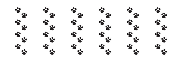 Paw print cat, dog, puppy pet trace. Flat style - stock vector.  isolated on white background. EPS 10