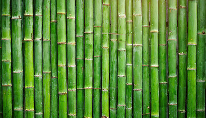 green bamboo fence, a symbol of nature's tranquility and resilience
