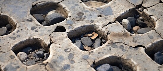 A small cigarette is placed in the center of a hole in the ground allowing it to stand upright with surrounding soil - obrazy, fototapety, plakaty