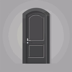 Door Icon in trendy flat style isolated on grey bac