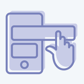Icon Conversational Interface. suitable for education symbol. two tone style. simple design editable. design template vector. simple illustration