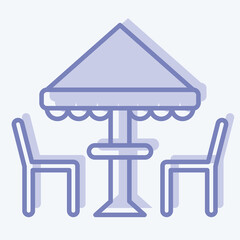 Icon Tent. suitable for City Park symbol. two tone style. simple design editable. design template vector. simple illustration