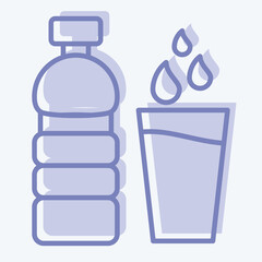 Icon Water. suitable for City Park symbol. two tone style. simple design editable. design template vector. simple illustration