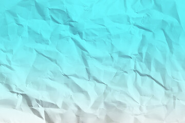 gradient highlights blue crumpled Abstract blue soft background with gradient highlights. scattered overlay of crumpled papers. Top view of blue gradient crumpled paper texture backgroundwrinkled