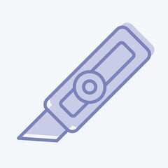 Icon Cutter Knife. suitable for Paint Art Tools symbol. two tone style. simple design editable. design template vector. simple illustration