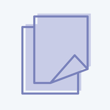 Icon Blank Paper. suitable for Paint Art Tools symbol. two tone style. simple design editable. design template vector. simple illustration