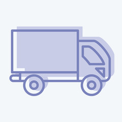 Icon Truck. suitable for Automotive symbol. two tone style. simple design editable. design template vector. simple illustration