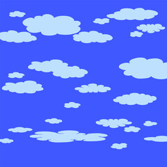 Clouds hand drawing illustration vector