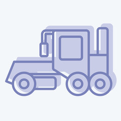 Icon Grader. related to Construction Vehicles symbol. two tone style. simple design editable. simple illustration