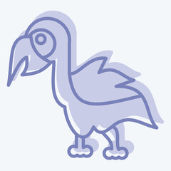 Fototapeta premium Icon Animal. related to Prehistoric symbol. two tone style. simple design editable. simple illustration