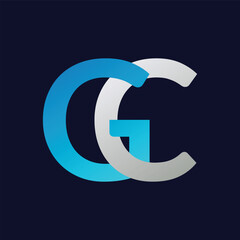Abstract GC letter logo design template. Vector Logo Illustration.
