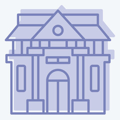 Icon Museum Of History. related to Prehistoric symbol. two tone style. simple design editable. simple illustration