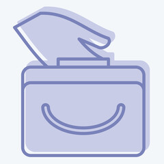 Icon Kleptomania. related to Addiction Dictionary symbol. two tone style. simple design editable. simple illustration