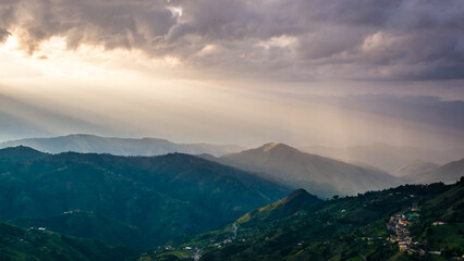 mountains and clouds