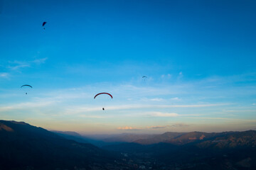 paraglider in the sky
