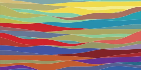Kussenhoes カラフル　和柄　波　背景  © J BOY