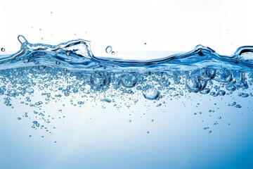 Water with bubbles and splashes