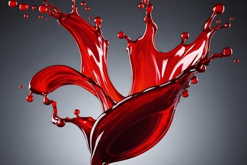 Red splash on a dark background