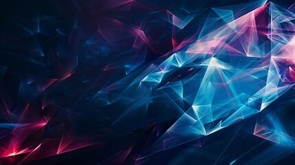 Abstract dark blue and purple geometry design for wallpaper, background, poster and thumbnail