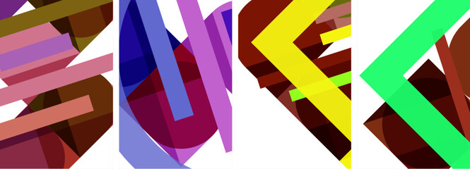 Geometric composition abstract background poster set for wallpaper, business card, cover, poster, banner, brochure, header, website