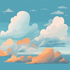 Fototapeta na wymiar Sky and Clouds Beautiful Background. Stylish design