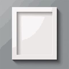 Square photo frame template with shadows isolated o