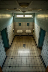 Interior of an empty washroom