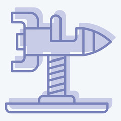 Icon Spring Swing Rocket. related to Amusement Park symbol. two tone style. simple design editable. simple illustration