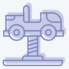 Icon Spring Swing Rider. related to Amusement Park symbol. two tone style. simple design editable. simple illustration