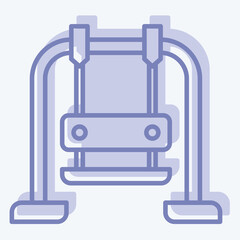 Icon Swing. related to Amusement Park symbol. two tone style. simple design editable. simple illustration