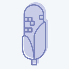Icon Corn. related to American Indigenous symbol. two tone style. simple design editable. simple illustration
