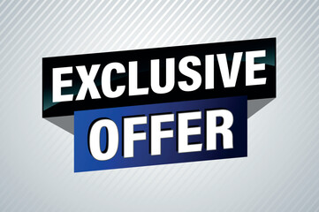 exclusive offer poster banner graphic design icon logo sign symbol social media website coupon


