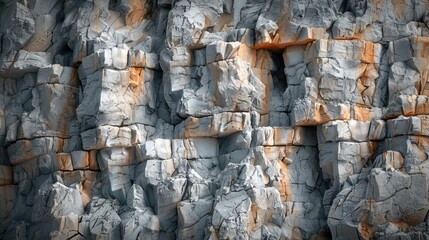 Dramatic Cliff Rock Face Close-Up Close-up view of a dramatic cliff face showcasing the intricate patterns and textures of the rocks.