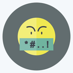 Icon Cyber Bullying. suitable for Feedback symbol. Flat Style. simple design editable. design template vector. simple symbol illustration