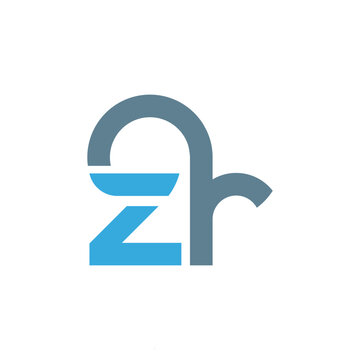 Letter zr logo, vector design template