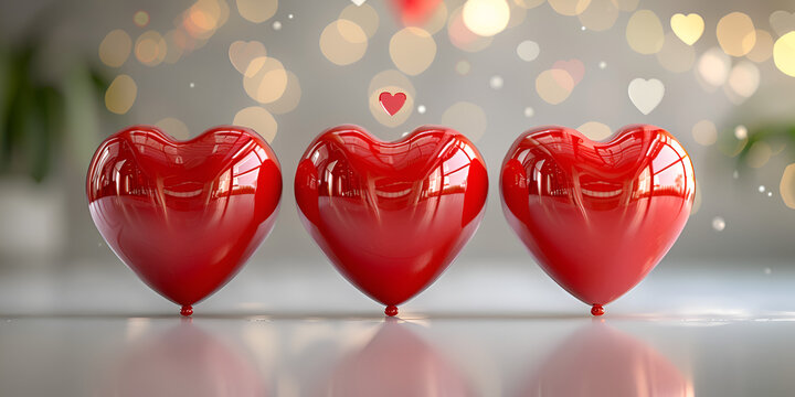3d render of love heart. valentines icon on white background. Beautiful heart. generative ai