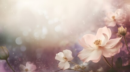 light soft spring abstract background with flowers