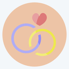 Icon Wedding Photoshoot. suitable for Art symbol. Flat Style. simple design editable. design template vector. simple illustration