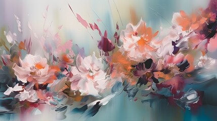 colorful abstract watercolor floral background