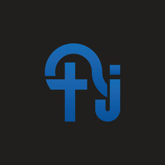 Letter tj logo, vector design template 