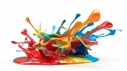 Obraz na płótnie Canvas A Vibrant and Dynamic Paint Splash Exploding