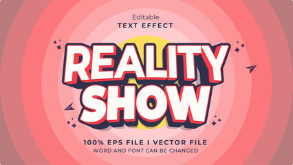 editable reality show text effect.typhography logo
